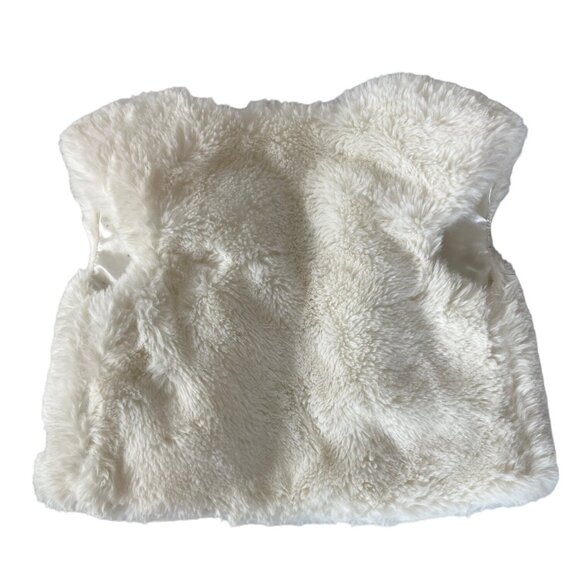 Carrement Beau Fuzzy Shawl Overcoat Baby 6 Months White Vest - Picture 2 of 9